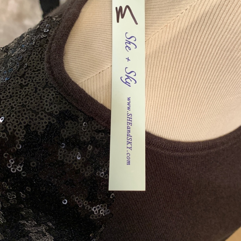 She &Sky black tunic NWT